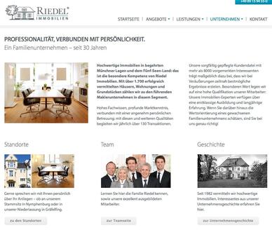 Website Riedel Immobilien