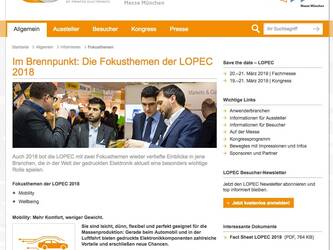 Fachmesse LOPEC (diverse Projekte)