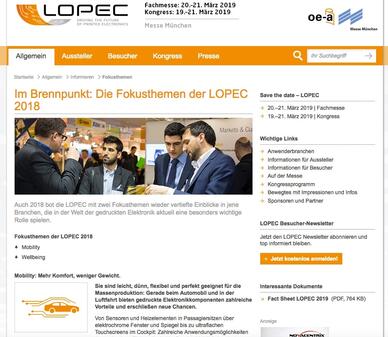 Fachmesse LOPEC (diverse Projekte)