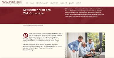 Website Privatklinik Jägerwinkel